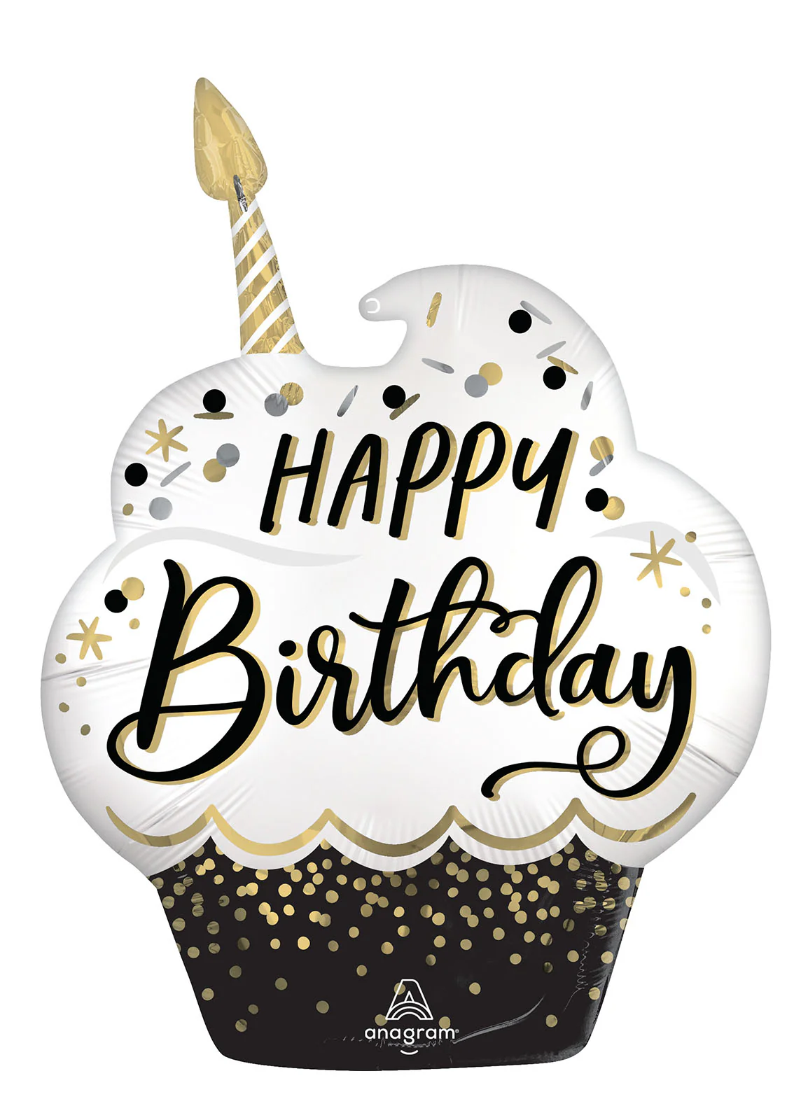 Satin Birthday Cupcake Large Balloon