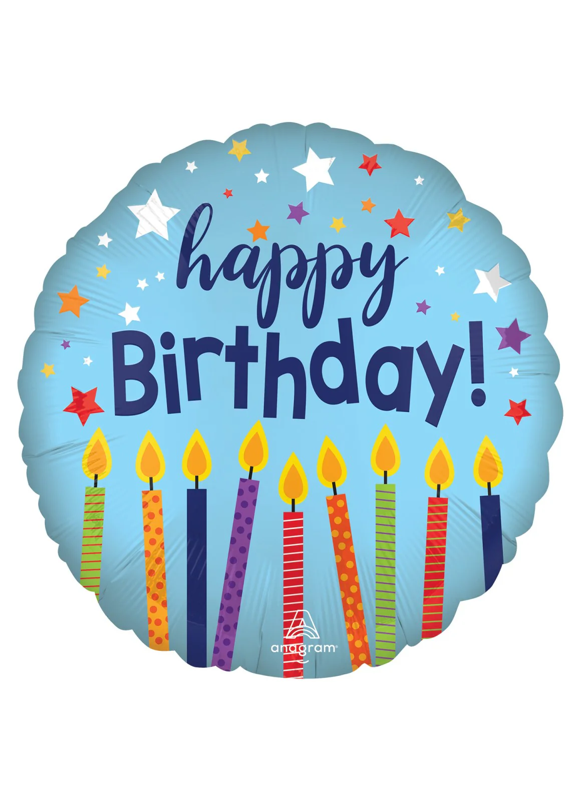 Satin Candles Happy Birthday Foil Balloon