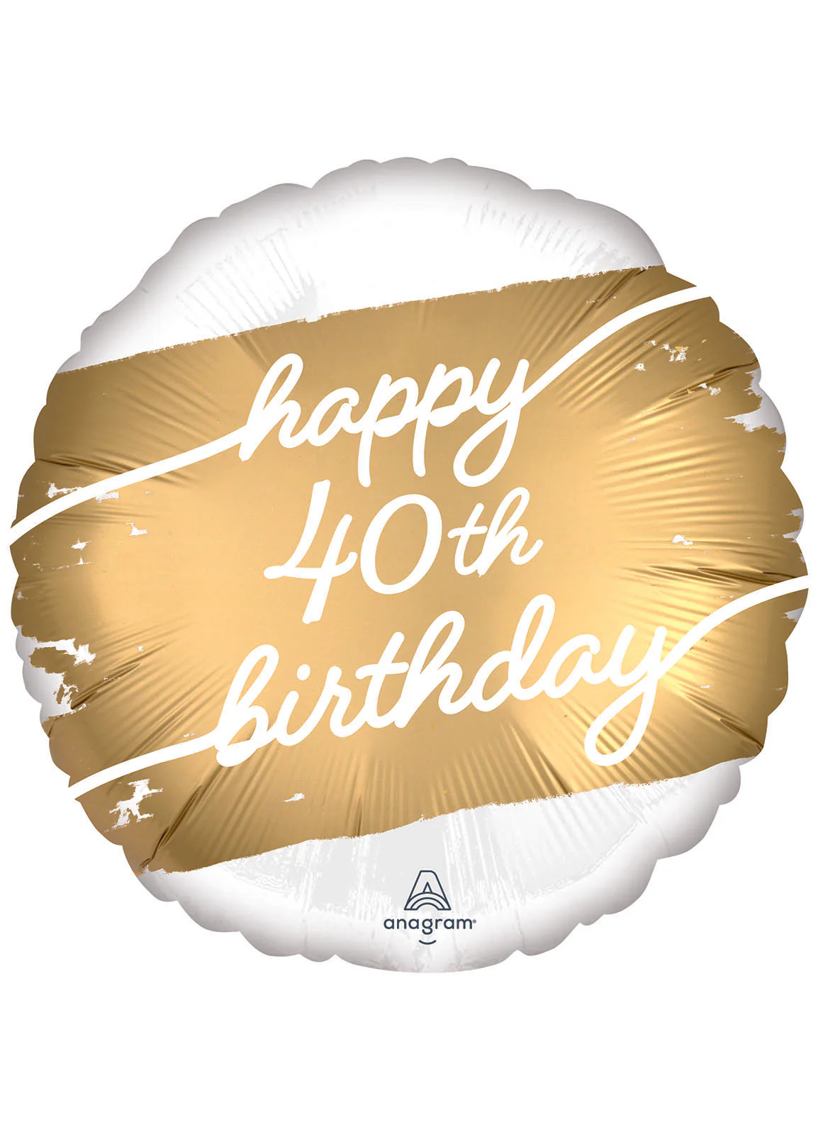Satin Gold 40th Birthday Foil Balloon