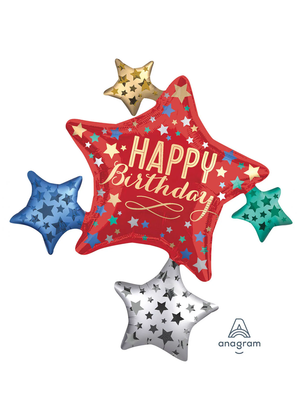 Satin Star Cluster Birthday Balloon