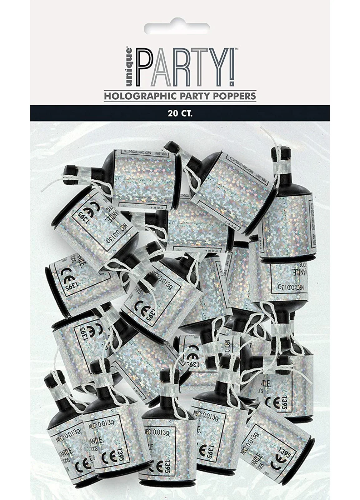 Silver Glitz Party Poppers 20pk