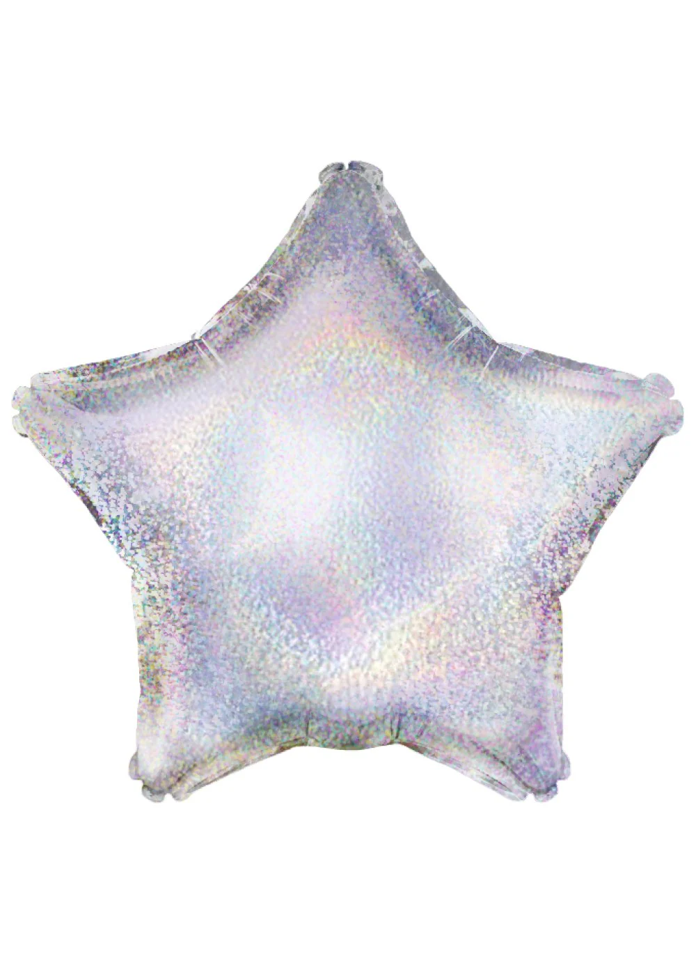 Silver Holographic Star Balloon