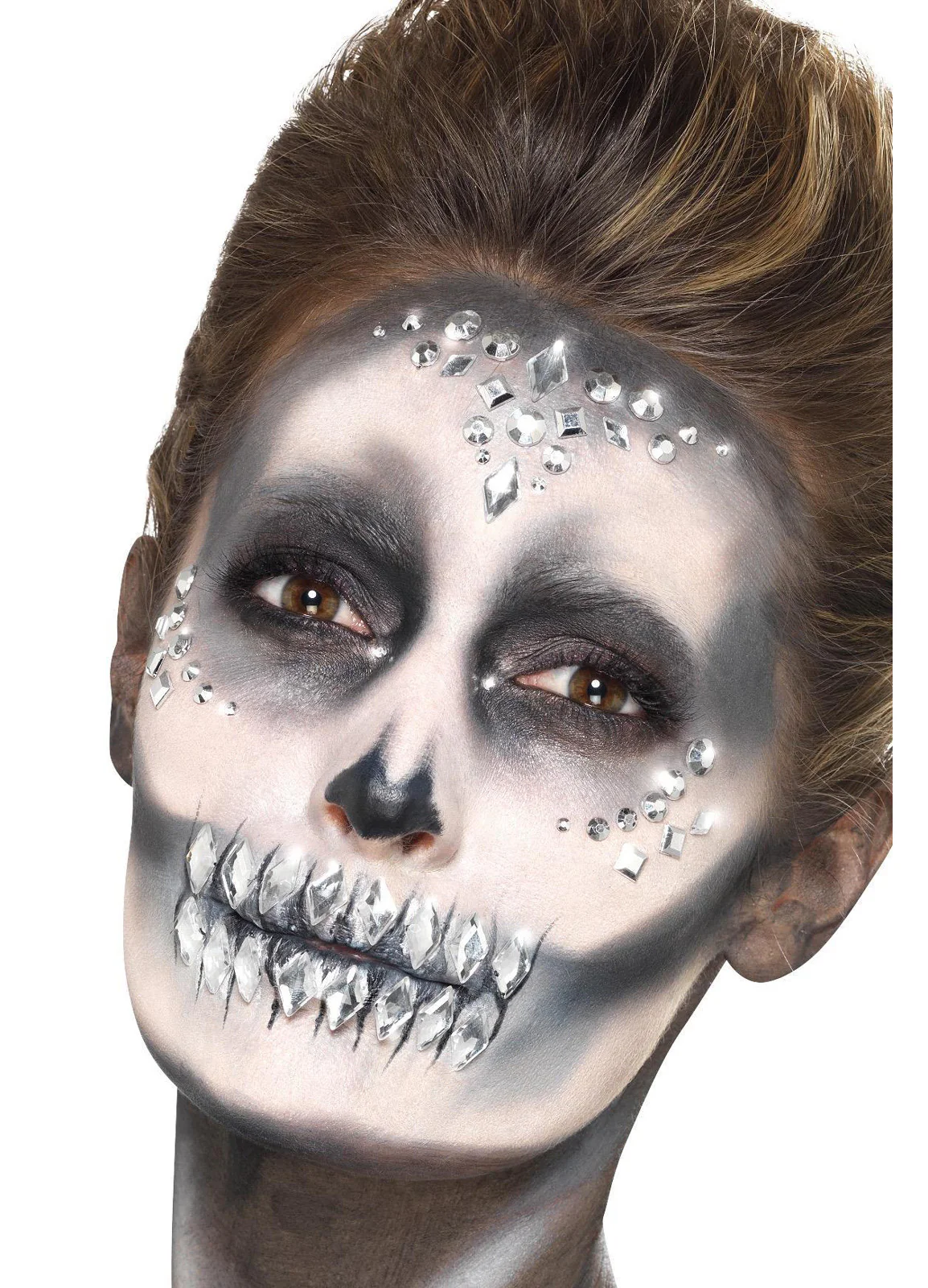 Silver Jewel Face Gems