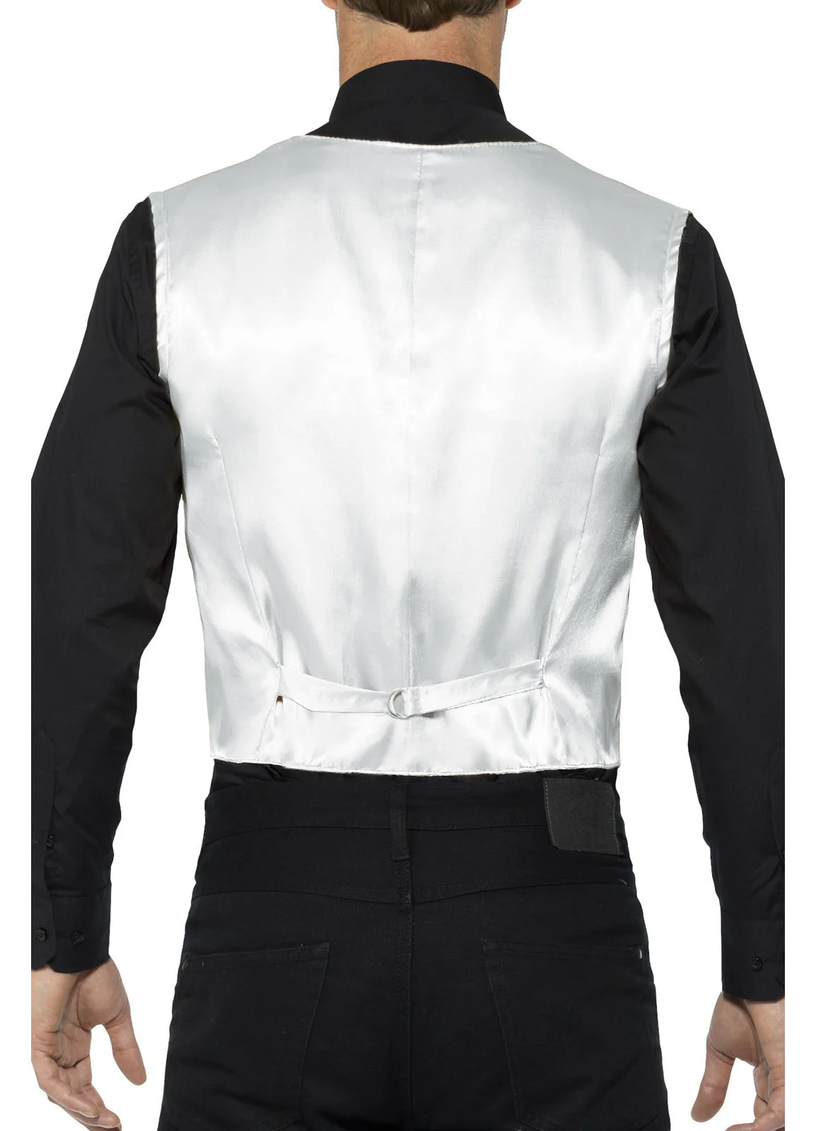 Silver Sequin Waistcoat - Image 3
