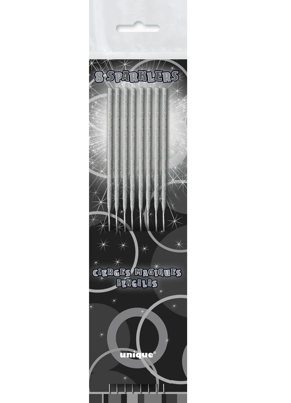 Silver Sparkler Candles 8pk - Image 2
