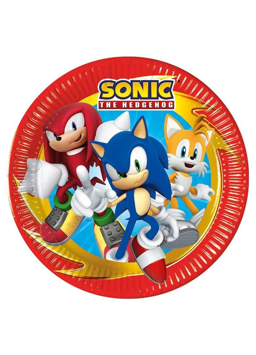 Sonic The Hedgehog Plates 8pk