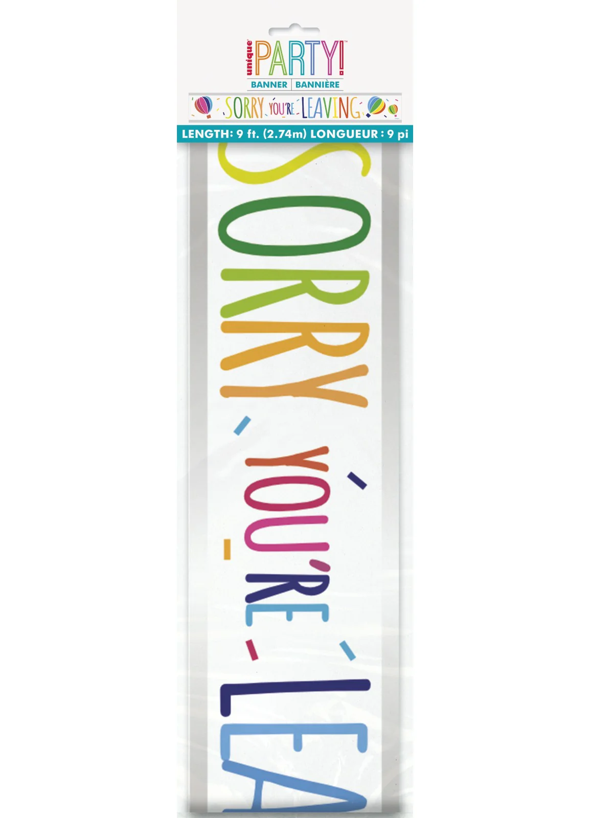 Sorry You're Leaving Foil Banner - Image 2