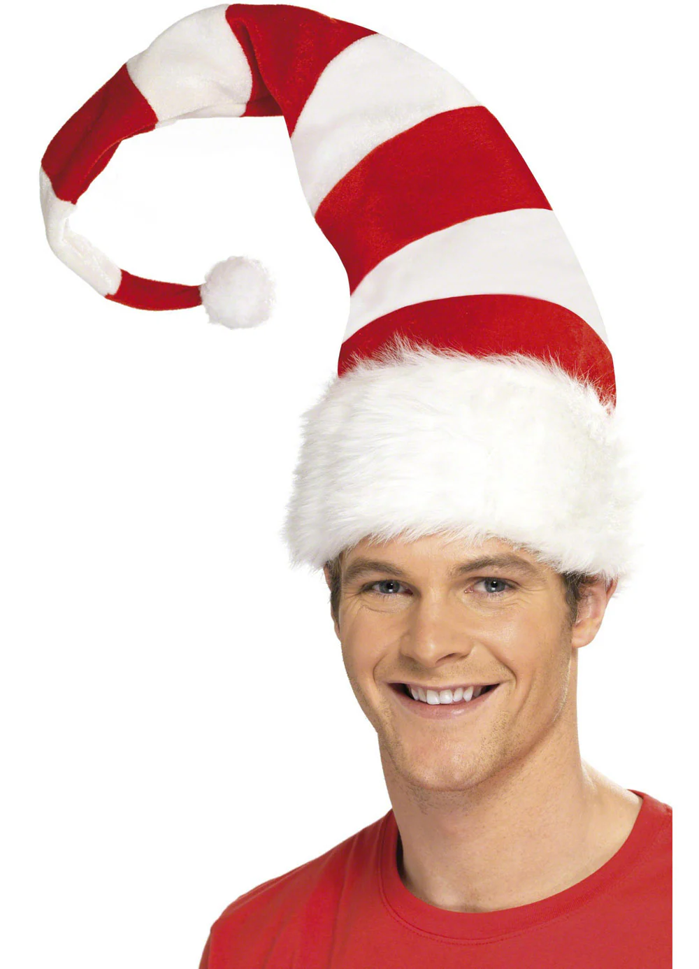 Striped Unisex Santa Hat - Image 2