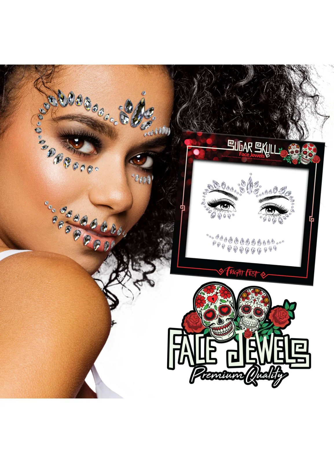 Sugar Skull Face Jewels