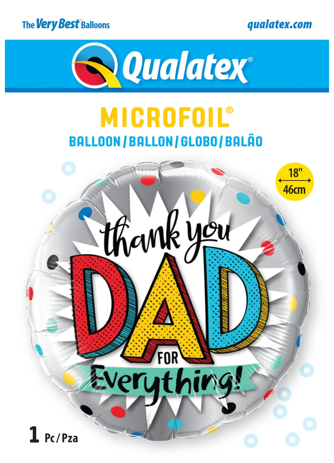 Thank You Dad Foil Balloon - Image 2