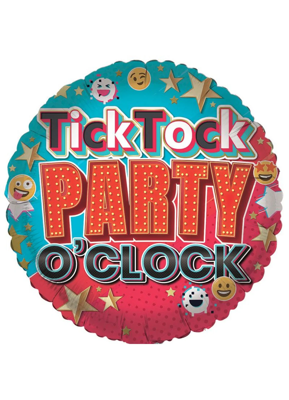 Tick Tock Party Foil Balloon - Image 2