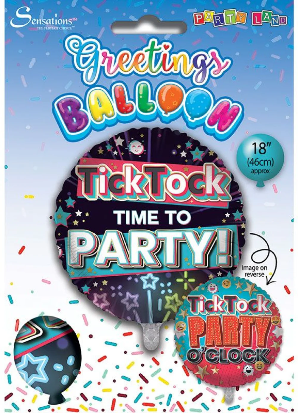 Tick Tock Party Foil Balloon - Image 3