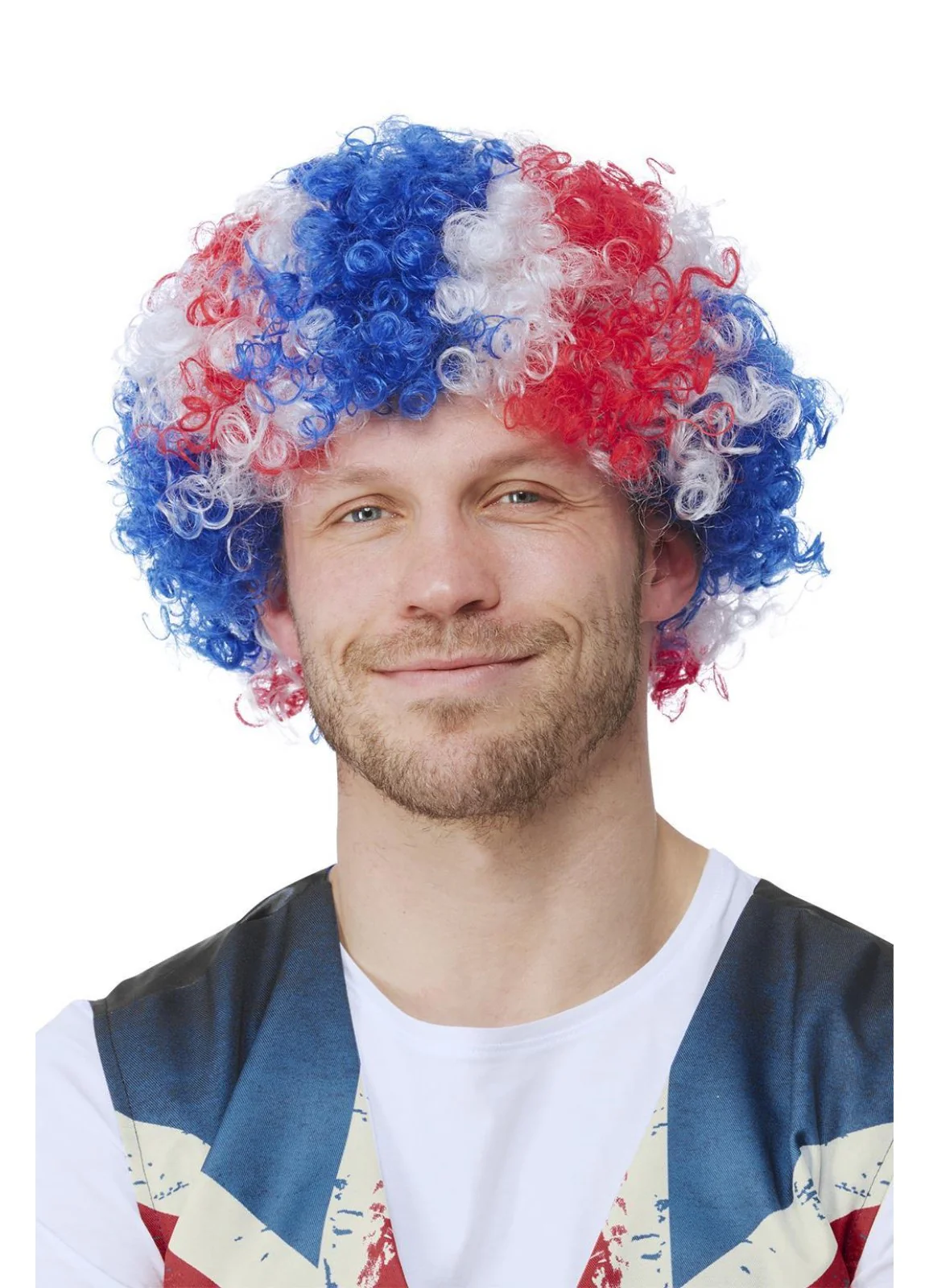 Union Jack Afro Wig - Image 2