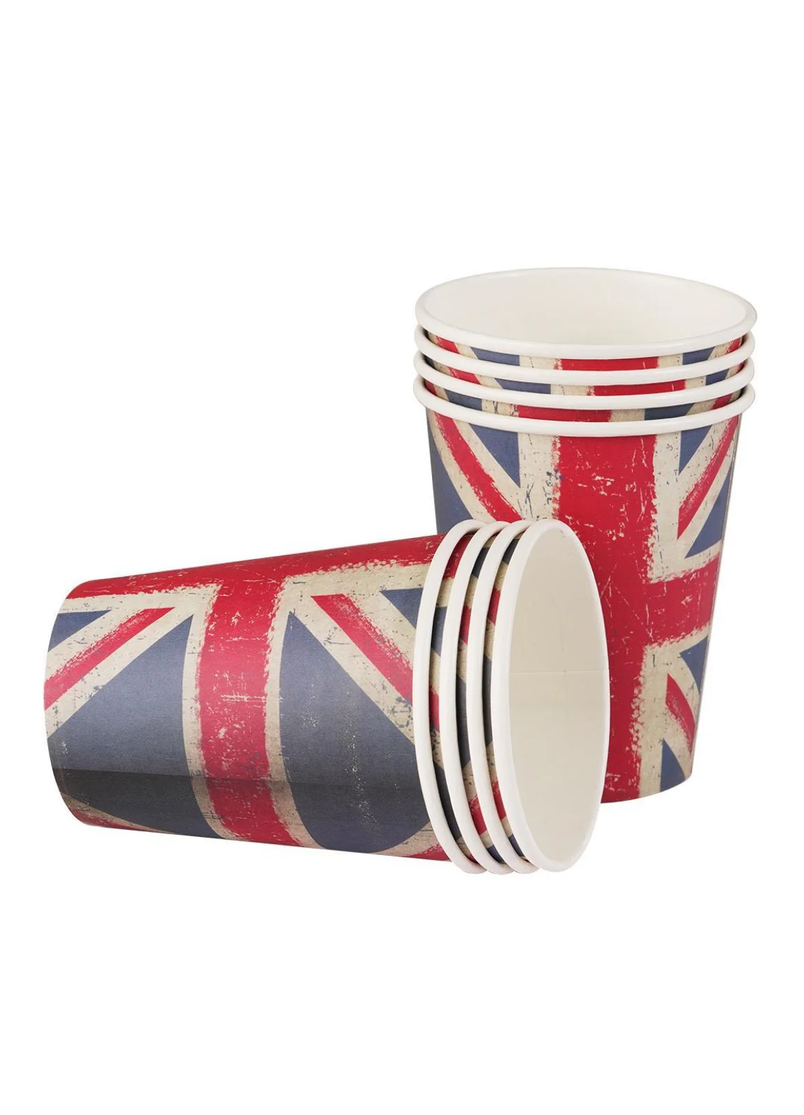 Vintage Union Jack Cups 8pk