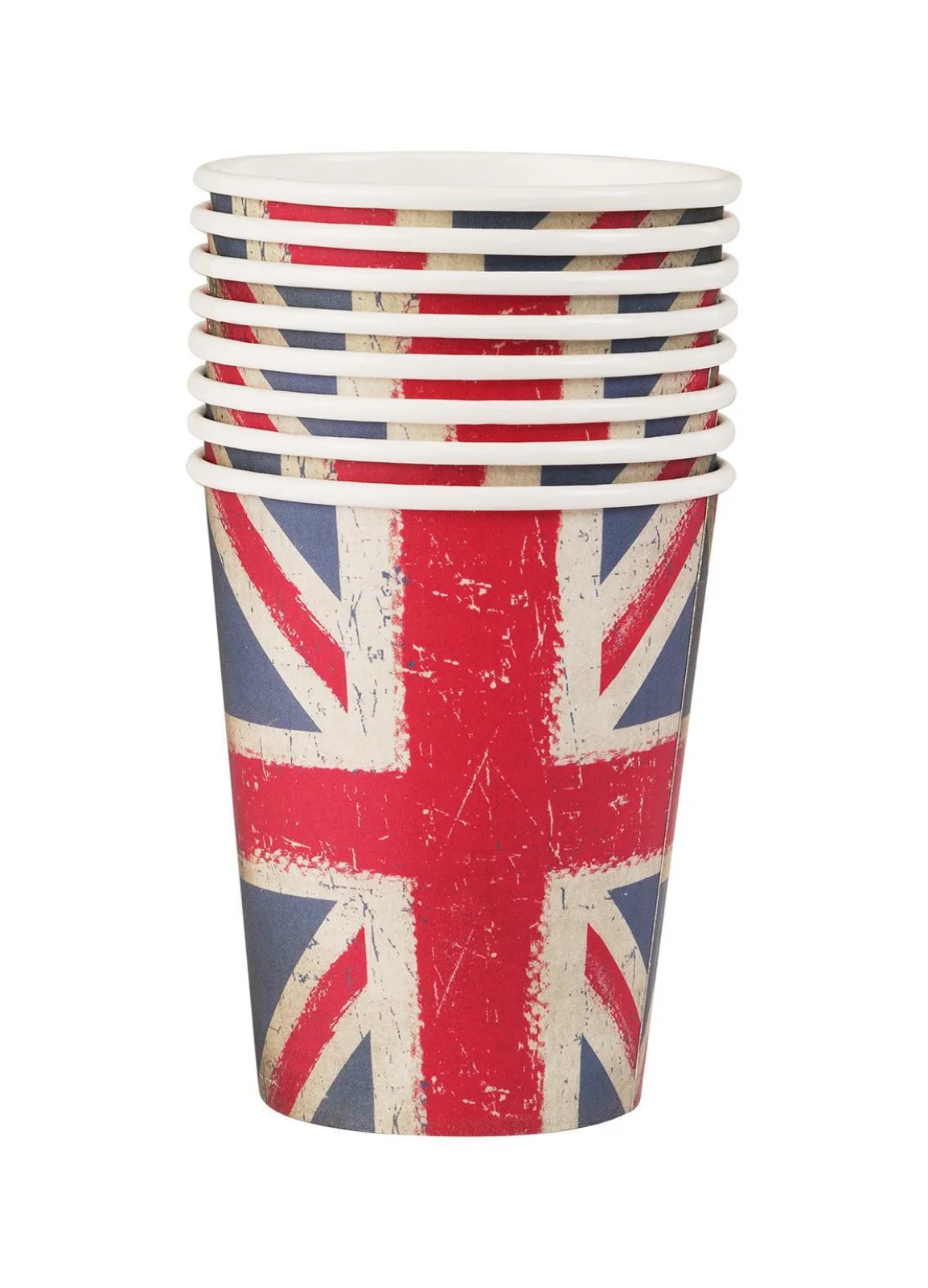 Vintage Union Jack Cups 8pk - Image 2