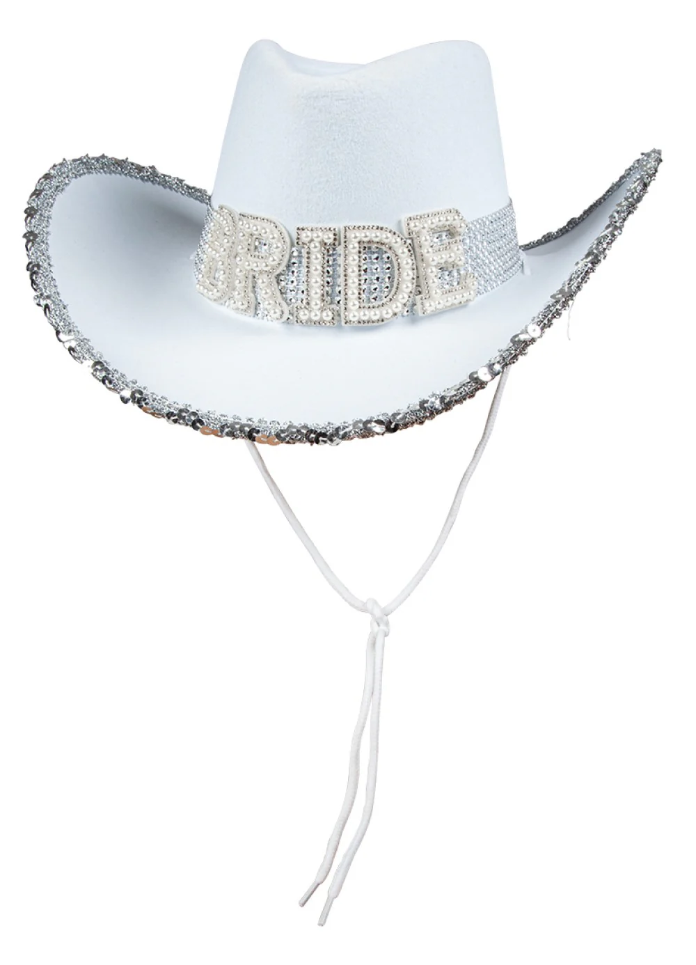 White Bride Texan Cowgirl Hat - Image 2
