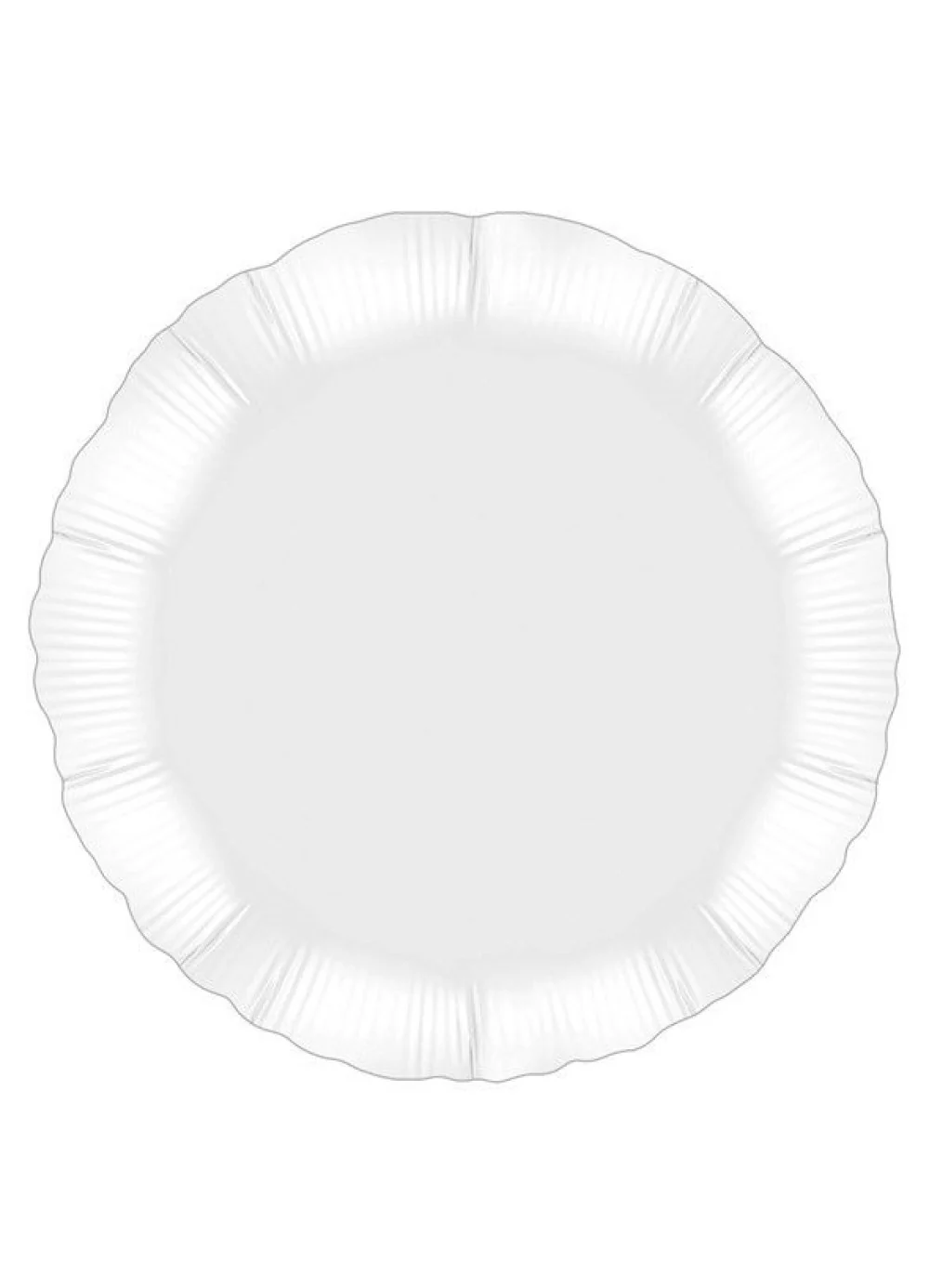 White Round Foil Balloon