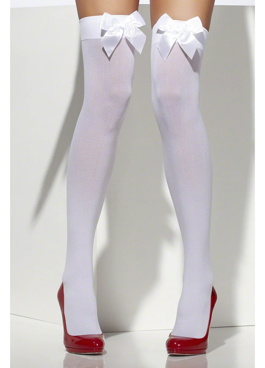 White Stockings With White Bow - Image 2