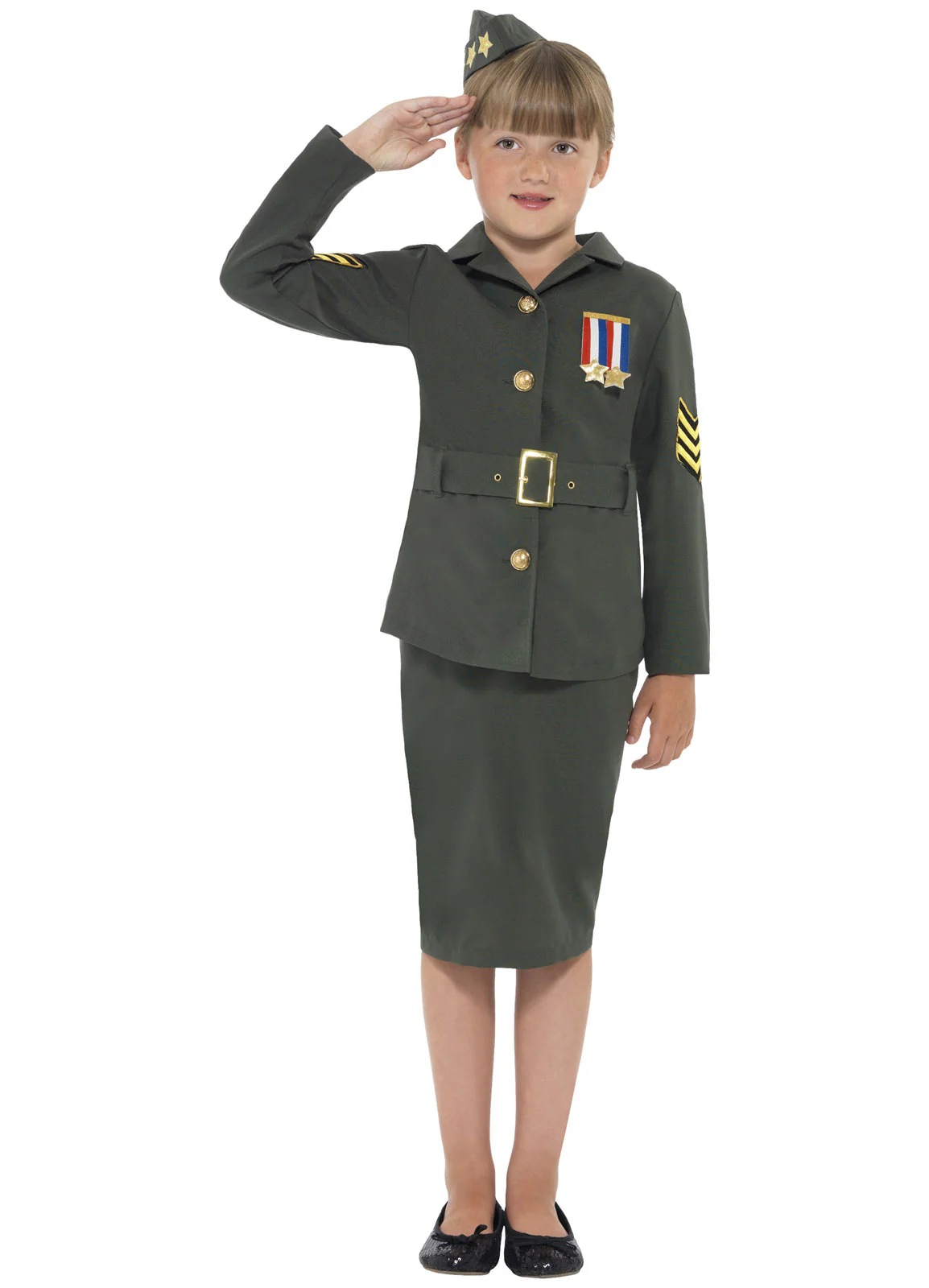 WW2 Army Girl Costume Child