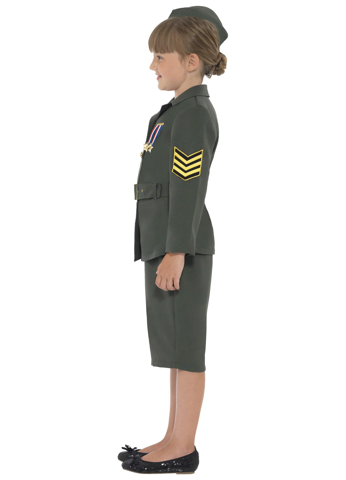 WW2 Army Girl Costume Child - Image 3